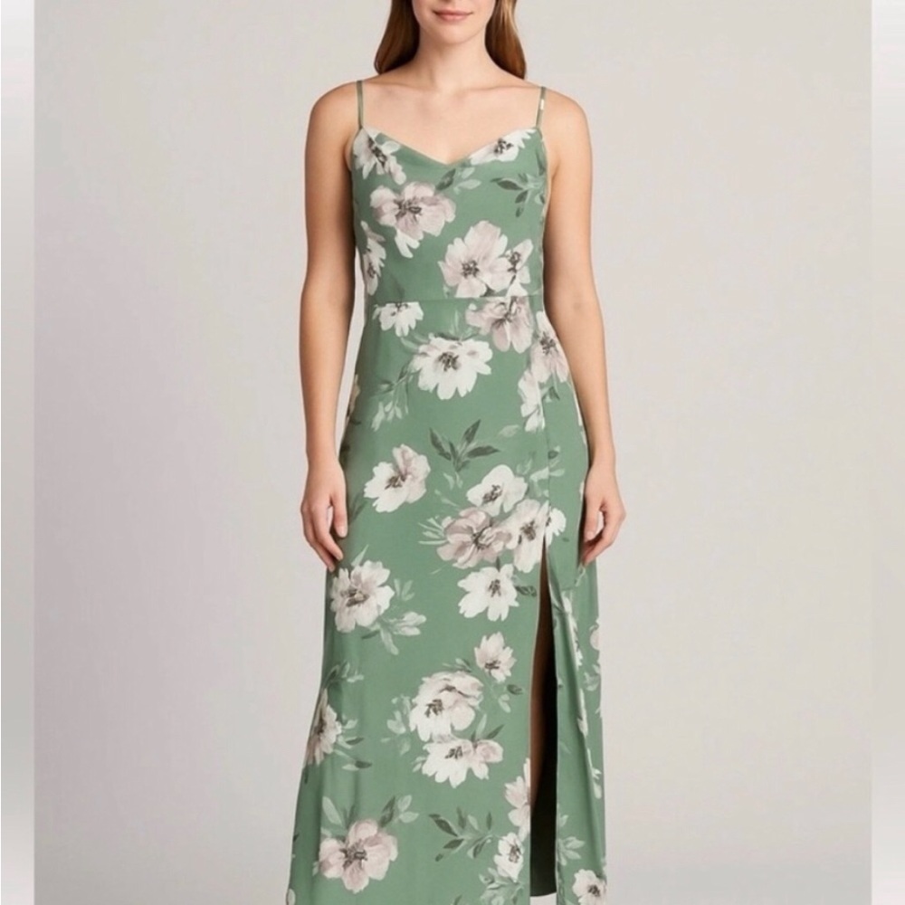 Abercrombie & Fitch Sage Green Floral Slip Maxi Dress